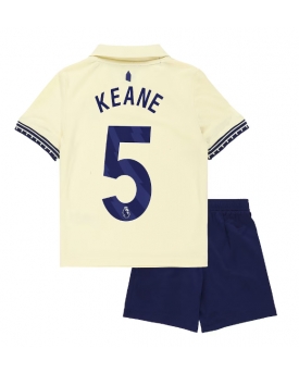 Billige Fotballdrakt Everton Michael Keane #5 Replika Bortedraktsett Barn 2025-26 Kortermet (med bukser)
